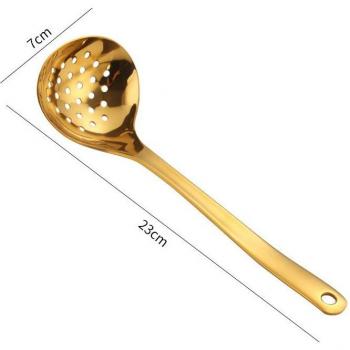 WORTHBUY Gold Colander Spoon