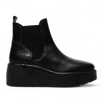 Infinity Footwear Hely268 Chelsea Platform Boots – Black Female, 6