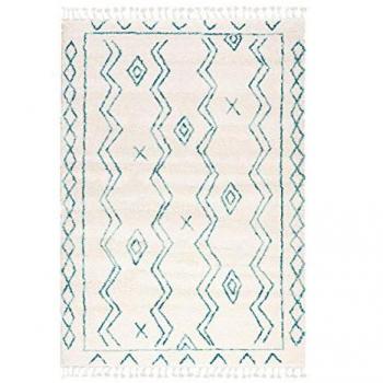 Tapis décoratif berbère 60x110 cm crème MADIDA