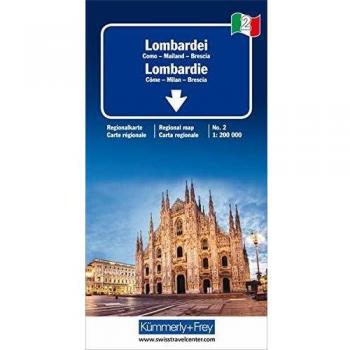 Lombardei Reisekarte Italien Nr. 2, 1:200 000: Como-Mailand-Brescia