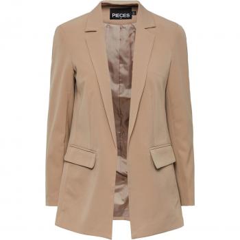 Longblazer PIECES PCBOSELLA LS LOOSE BLAZER NOOS Gr. M (38), silberfarben (silver mink) Damen Blazer in leichter Oversize Form