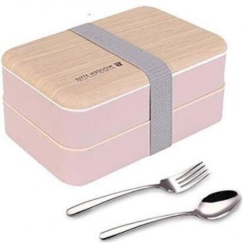 Lunch box japonaise avec cuillère et fourchette en inox