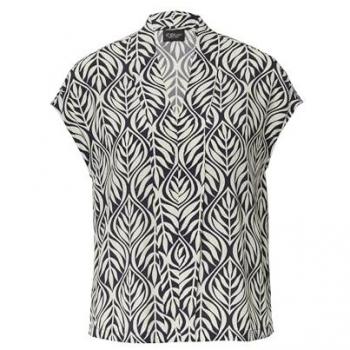 Blusa s.Oliver Black Label Marine Blue & White