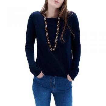 Caroll Pull mzoan femme bleu marine 100% cachemire