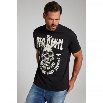 T-shirt Girocollo Uomo Nero L Cotone Red Devil JP1880