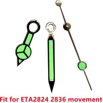 Agujas Luminosas Azul-Verde Compatible con NH35, NH36