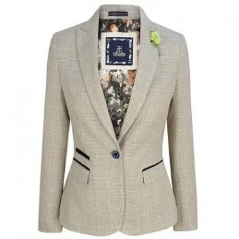Women’s Peaky Blinders Tweed Herringbone Jacket – Infinity Leather Beige, S8