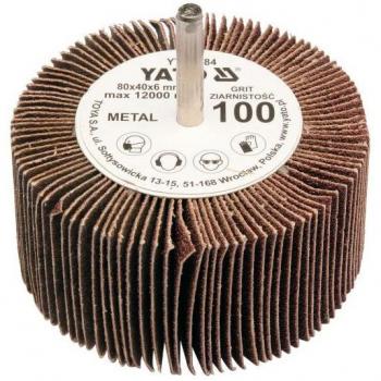 Ruota abrasiva a lamelle Yato 80x40x6 P100