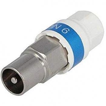 CABLECON Connecteur IEC 9,52mm Mâle avec embout Cabelcon IEC-56 5.1 Self Install Pro + Fiche coaxiale