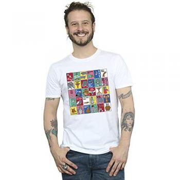Grid Squares Graphic T-Shirt – Men's White