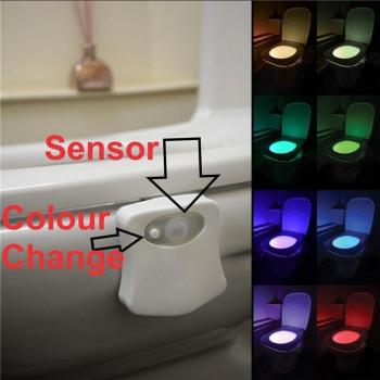 Toilettes PIR avec Veilleuse Multicolore