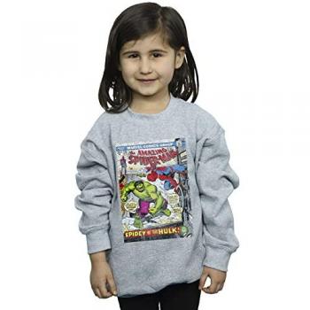 Hulk vs. Spider‑Man Dual‑Print Sweatshirt for Girls – Gray
