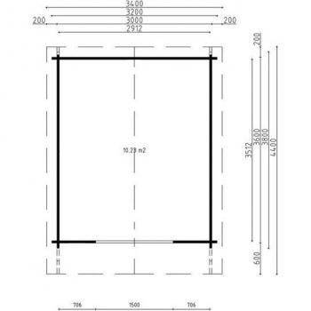 Premium‑Gartenhaus Lexi 44 H (Fjordholz)