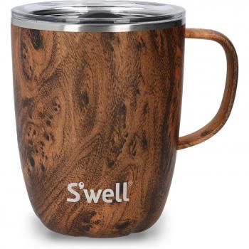 S'well Teakwood Vacuum Insulated Stainless Steel Water Bottle, 17oz