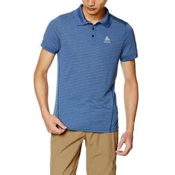 Odlo Polo s/s Nikko Dry Shirt Homme, Ensign Blue-Faded Denim Stripes, FR : M (Taille Fabricant : M)