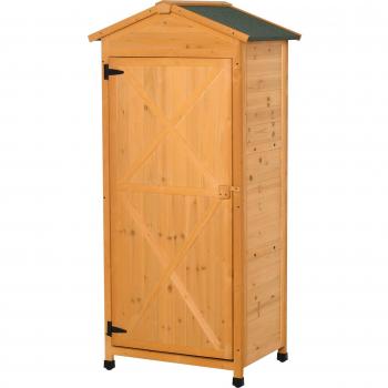Outsunny Multi-Functional Wooden Garden Storage Box with Lid