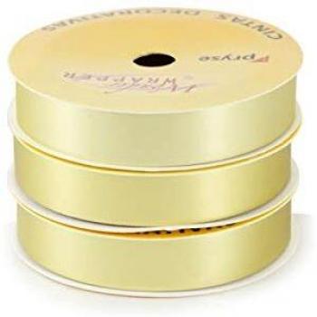 Pack de 3 Cintas de Regalo Color Oro 19 mm x 10 m