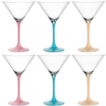 Gekleurde Brera 230 ml Cocktailkommen – 6‑persoonsset