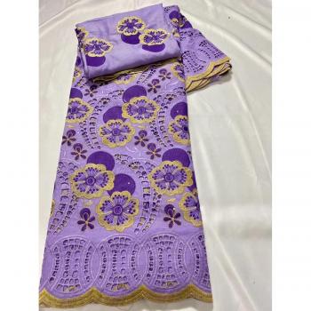 Latest Swiss Lace Embroidered Cotton Fabric