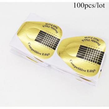 100pcs Nail Art Forms for Gel Polish Extensions
