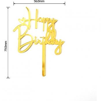 10er Set Mini Glückliche Geburtstag Acryl Kuchenabdeckungen als Dekoration