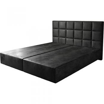 Boxspringgestell Dream-Fine 180x200 cm Mikrofaser Anthrazit Vintage