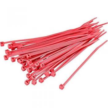 TRU COMPONENTS TC-CV250203 Fascetta per cavi 250 mm 4.80 mm Rosso 100 pz