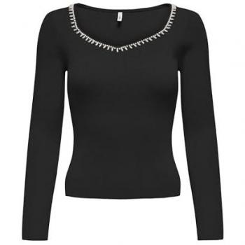 ONLY Black Round-neck Sweater