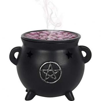 Pentagram Cauldron Smoke Rising Incense Holder