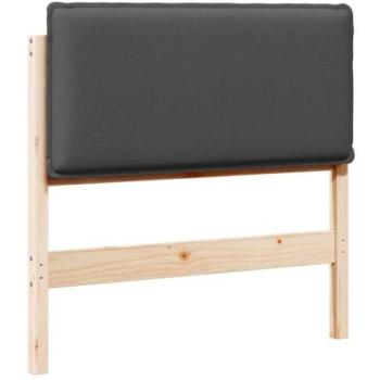 VidaXL 80 cm Dual‑Tone Upholstered Headboard (Natural + Dark Grey)