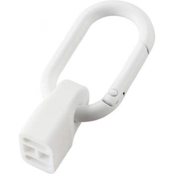 ELECOM USB‑C Wire Retainer with Carabiner, White – EKCWCCC01WH