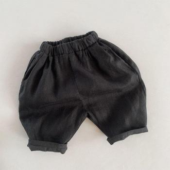Pantalones Cortos Informales de Lino y Algodón para Niños y Niñas
