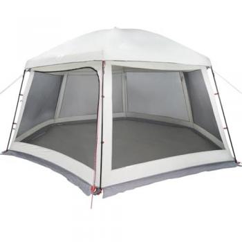 Tente de piscine grise avec toit amovible 512x458 cm