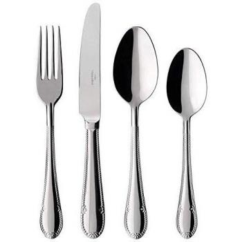 Villeroy & Boch Mademoiselle 24-Piece Cutlery Set in Stainless Steel, Silver Finish