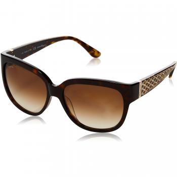 Salvatore Ferragamo Damen Wayfarer Sonnenbrille Sf663S, Gr. One Size, Braun