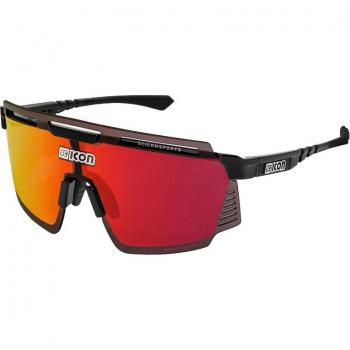 Scicon Occhiali Scicon Aerowatt nero lucido lente multimirror rosso