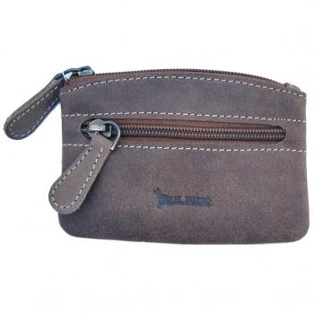 El Burro Marron Leder-Schlüsselkoffer Braun