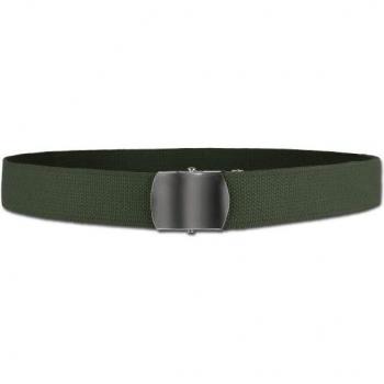Ceinture US Olive 38 mm avec Boucle en Argent