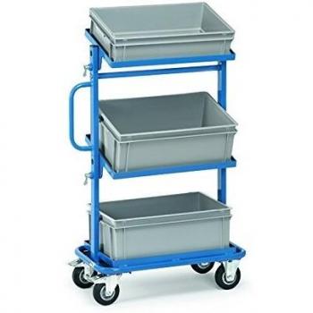 Servante Fetra 3 plateaux avec 3 bacs plastiques 200kg