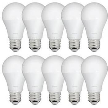 Ensemble de 10 Ampoules LED A60, culot E27, 9W équiv. 60W, couleur Blanc Neutre
