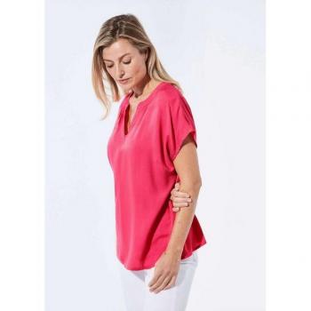 Chemisier Fuchsia à Col Tunique – Goldner 42