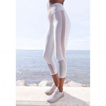 Lascana Damen-Leggings 7/8 mit Netzdesign