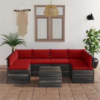 Conjunto de Muebles de Jardín 7 Piezas de Palets