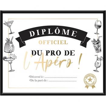 Diploma-Frame „Apéro Pro“ in bunten Farben – Les Trésors De Lily, Code A3456 – 25 cm × 20 cm
