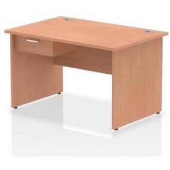 Impulse 1200x800mm Workstation – Beech Surface, End Legs & Drawer