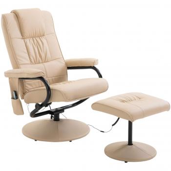 HOMCOM Faux Leather Massage Recliner Chair