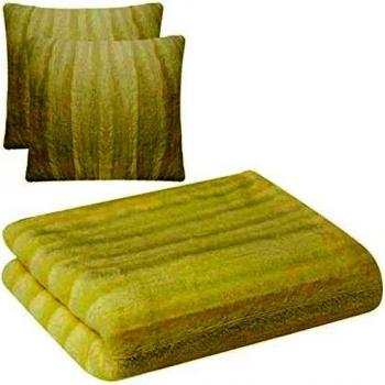 Coppia di coperture & fodere cremosi in pelliccia sostenibile – 3 pezzi