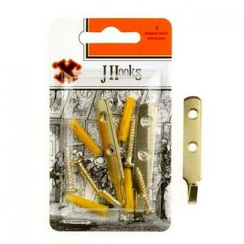 Blister Pack of 2 J Hooks