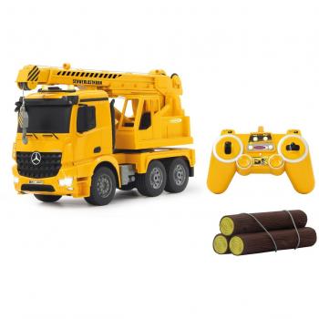Grue Télécommandée Mercedes-Benz Arocs jaune 1:20 Jamara