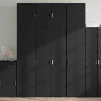 Armário Alto Moderno VidaXL 80x42,5x249 cm Preto